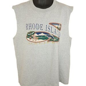 Galilee Rhode Island T Shirt Vintage 90s Beach Dolphin Sailing Made In USA Mens